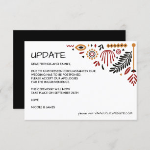 Invitation Africana Actualisation du MARIAGE Ankara Kente
