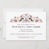 Invitation Africana | Ankara Kente Lizard Mariage moderne (Devant)