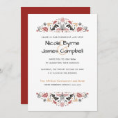 Invitation Africana | Ankara Lizard Mariage moderne (Devant / Derrière)