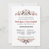 Invitation Africana | Repas de répétition Ankara Kente modern (Devant)