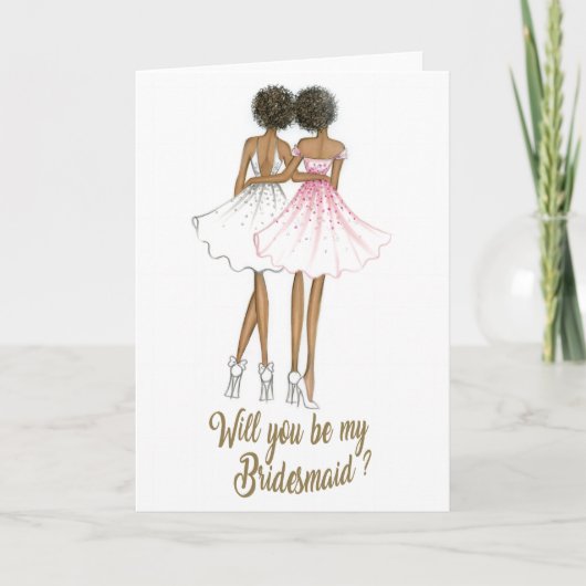 Invitation AfricanAmericanBride/AfricanAmericanBridesmaidCard (Devant)