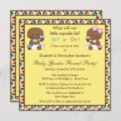 Invitation Afrique : Les bébés et les petits gâteaux américai (Devant / Derrière)