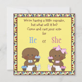 Invitation Afrique : Les bébés et les petits gâteaux américai (Dos)