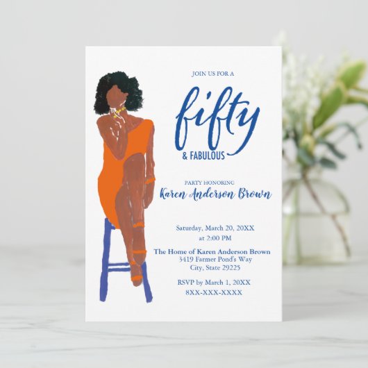 Invitation Afro-Américain 50 et Fab Orange (Debout devant)