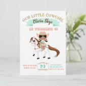 Invitation Afro-Américaine Cowgirl sur Horse Girl Anniversair (Debout devant)