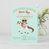 Invitation Afro-Américaine Cowgirl sur Horse Girl Anniversair (Debout devant)