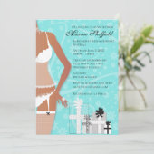 Invitation Afro-Américaine Lingerie Bride Tiffany Green (Debout devant)