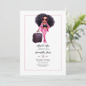 Invitation Afro American Miss à Mme Fête des mariées (Debout devant)