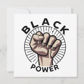 Invitation Afrocentrique Black Power (Dos)