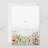 Invitation After Party Mountains Meadow Wildflowers Wedding (Dos)