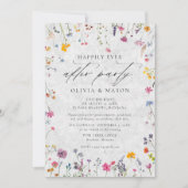 Invitation After Party Wildflower Garden Ivory Modern Wedding (Devant)