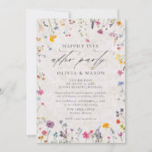 Invitation After Party Wildflower Garden Pink Blush Wedding (Devant)