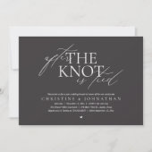 Invitation After The Knot Tied, Post Wedding Elopement Brunch (Devant)