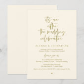 Invitation After the Wedding Modern Minimalist Casual Party (Devant / Derrière)