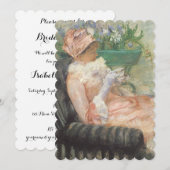 Invitation Afteroon Tea Party Fête des mariées Impressionnism (Devant / Derrière)