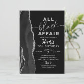 Invitation Agate All Black Affair Adulte fête d'anniversaire (Debout devant)