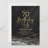 Invitation Agate Black Gold 70e anniversaire (Devant)