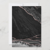 Invitation Agate Black Rose Gold 50e anniversaire (Dos)