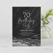 Invitation Agate Black Silver 70e anniversaire (Debout devant)