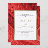 Invitation Agate Collection Poinciana Rouge (Devant / Derrière)