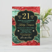 Invitation Agate de Noël Marbre & Anniversaire Paillettes d'O (Debout devant)