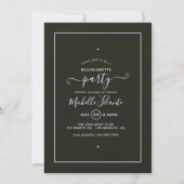 Invitation Agate de terre neutre Bachelorette Party (Dos)