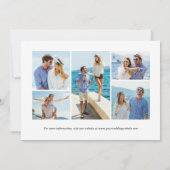 Invitation Agate d'or bleu marine moderne 5-Photo Enregistrer (Dos)