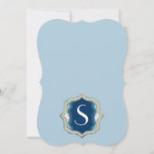 Invitation Agate Elegant Pretty Blue Geode Motif (Dos)