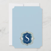 Invitation Agate Elegant Pretty Blue Geode Motif Turquoise (Dos)