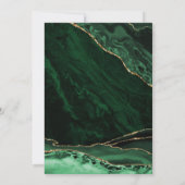 Invitation Agate Emerald Green Gold 21e anniversaire (Dos)