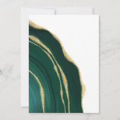 Invitation Agate Everglade, mariage vert de la forêt (Dos)