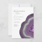 Invitation Agate Geode Parties scintillant Fête des mariées V (Devant)