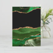 Invitation Agate Marbré Vert Émeraude Contemporain (Debout devant)
