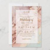 Invitation Agate moderne Mariage neutre (Devant)
