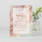 Invitation Agate moderne Mariage neutre (Debout devant)