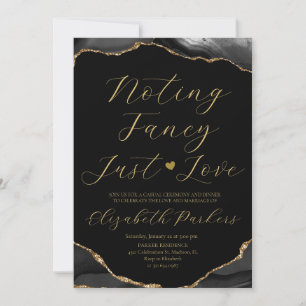 Invitation Agate Noir & Or Rien de Fantaisiste Juste de l'Amo