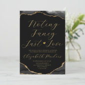 Invitation Agate Noire & Or Rien de Fantaisie Juste Amour (Debout devant)