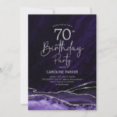 Invitation Agate Purple Silver 70e anniversaire (Devant)