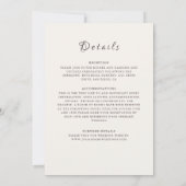Invitation Agate Turquoise Sarcelle & Vin Mandala Mariage (Dos)