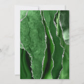 Invitation Agate vert Parties scintillant d'argent Première c (Dos)