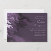 Invitation Agate violette cristallisée | Changement de date m (Devant)