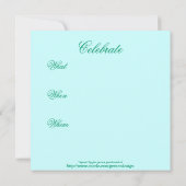 Invitation agave bleu (Dos)