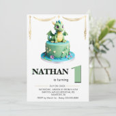 Invitation *~* AGE 1 Baby Dragon Photo AP88 Anniversaire (Debout devant)