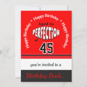 Invitation Âgé à la perfection à 00 ans| Tout anniversaire (Devant)