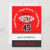 Invitation Âgé à la perfection à 00 ans| Tout anniversaire (Devant)