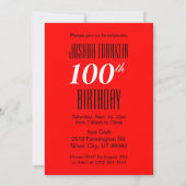 Invitation Âge à la perfection à 100 ans | 100e anniversaire (Dos)