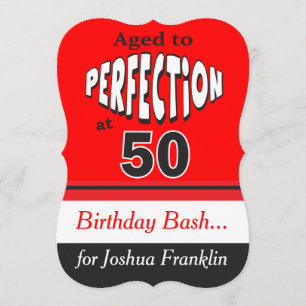 Invitation Âge à la perfection à 50 ans  50e anniversaire