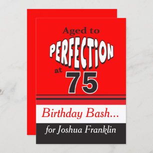 Invitation Âgé à la perfection à 75 ans