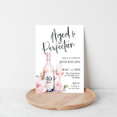 Invitation Âgé à la perfection, Thème du vin, Anniversaire du