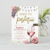 Invitation Âgé à la perfection Vin Adulte 50e anniversaire (Debout devant)